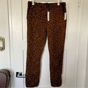 Anthropologie MOB WIFE leopard cheetah print 100% cotton joggers 🐆BNWT🐆